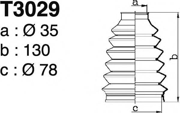 DEPA T3029 Комплект пильника, приводний вал