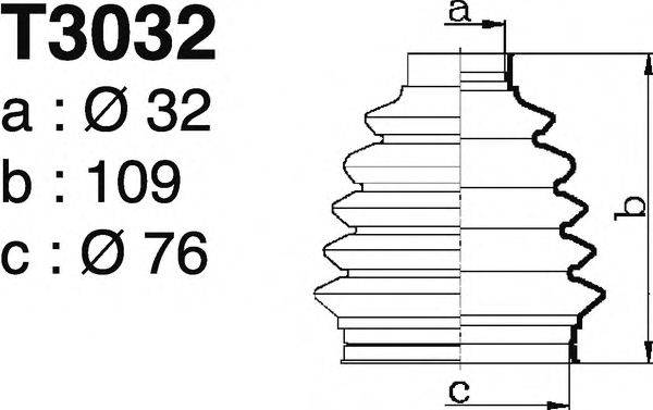 DEPA T3032 Комплект пильника, приводний вал