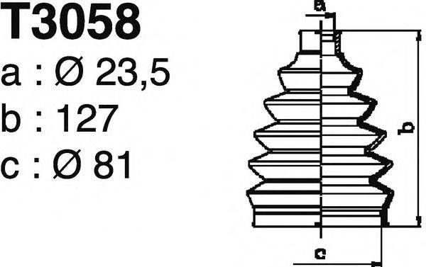 DEPA T3058 Комплект пильника, приводний вал