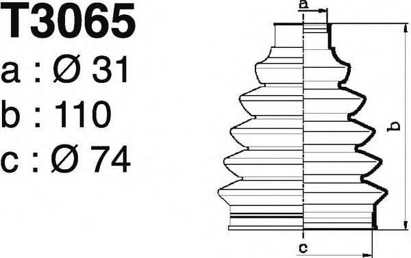 CITROEN/PEUGEOT 329335 Комплект пильника, приводний вал