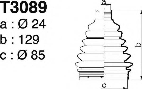 FIAT 9566901280 Комплект пильника, приводний вал