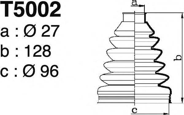 DEPA T5002 Комплект пильника, приводний вал