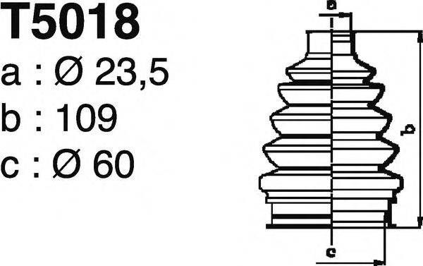 DEPA T5018 Комплект пильника, приводний вал