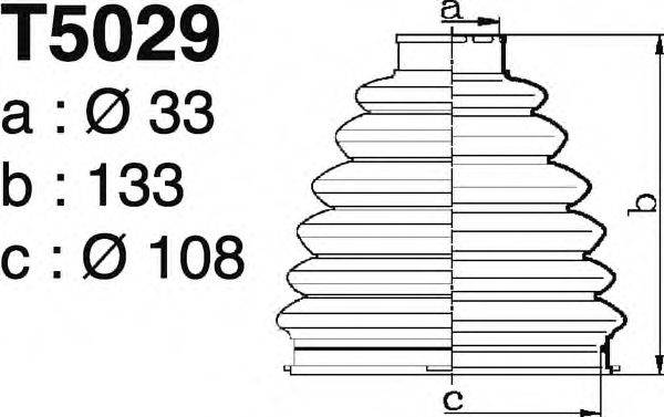 DEPA ST5029 Комплект пильника, приводний вал
