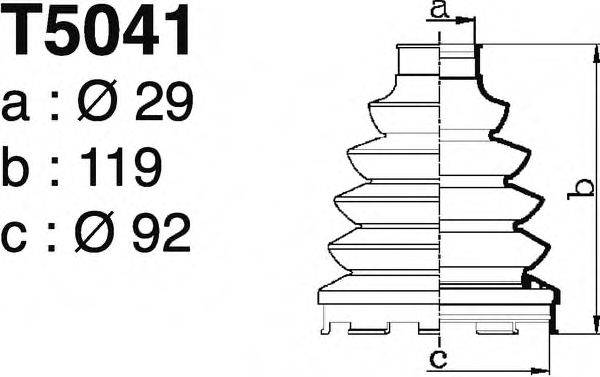 DEPA T5041 Комплект пильника, приводний вал