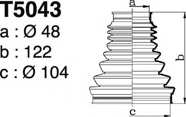 DEPA T5043 Комплект пильника, приводний вал