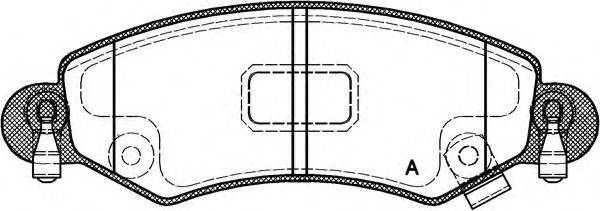 OPEN PARTS BPA070212 Комплект гальмівних колодок, дискове гальмо