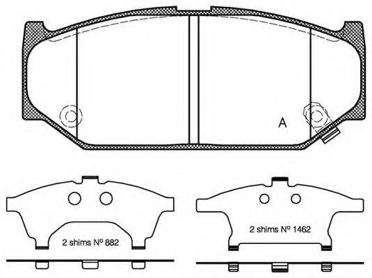 OPEN PARTS 23962 Комплект гальмівних колодок, дискове гальмо