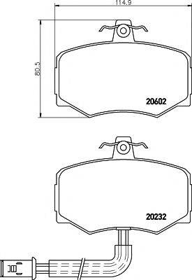 TEXTAR 20232 Комплект гальмівних колодок, дискове гальмо