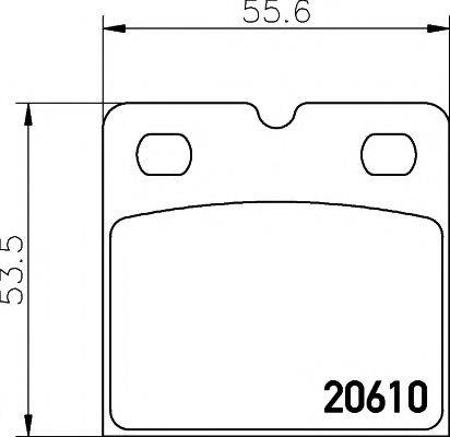 TEXTAR 20610 Комплект гальмівних колодок, дискове гальмо