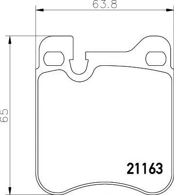 TEXTAR 21163 Комплект гальмівних колодок, дискове гальмо