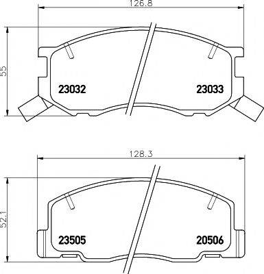 TEXTAR 23033 Комплект гальмівних колодок, дискове гальмо
