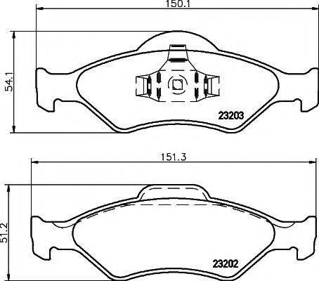 TEXTAR 23202 Комплект гальмівних колодок, дискове гальмо