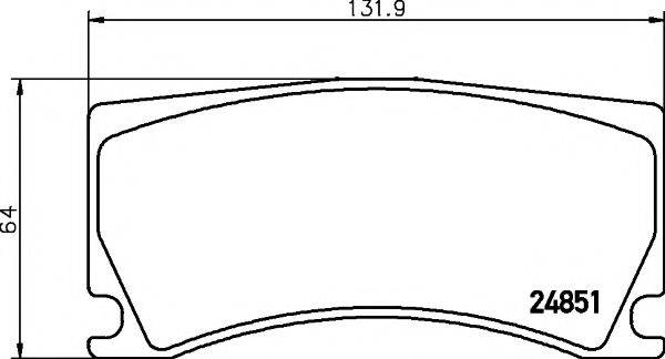 TEXTAR 24851 Комплект гальмівних колодок, дискове гальмо