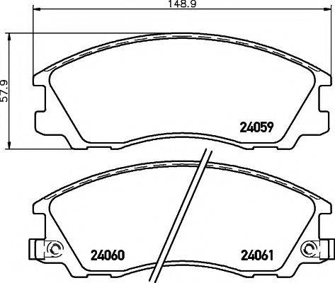 TEXTAR 24059 Комплект гальмівних колодок, дискове гальмо