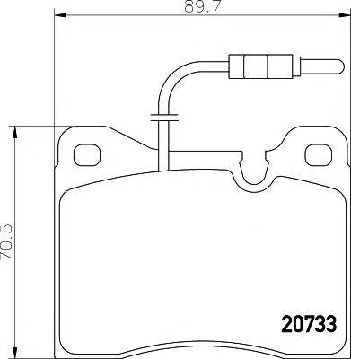 TEXTAR 20733 Комплект гальмівних колодок, дискове гальмо