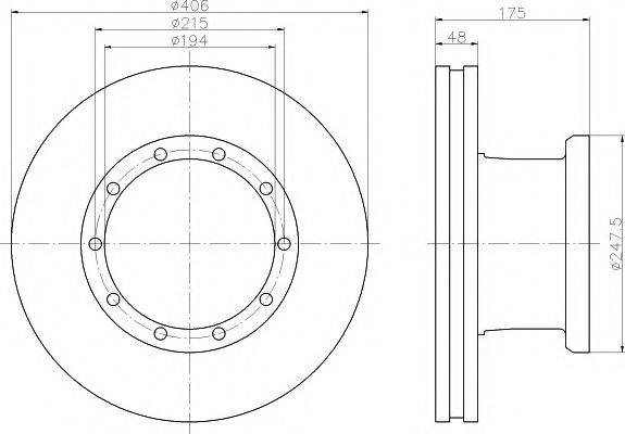 COMLINE ADC9152V гальмівний диск