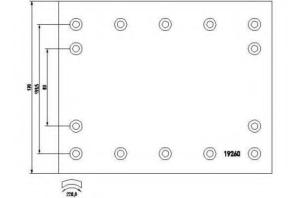 TEXTAR 19260 Гальмівні колодки, барабанне гальмо