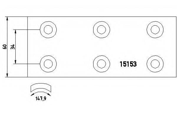 TEXTAR 15153 Гальмівні колодки, барабанне гальмо