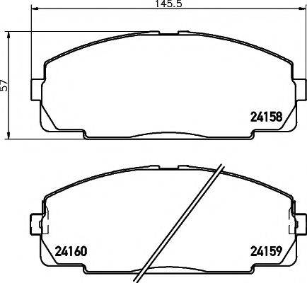 TEXTAR 24159 Комплект гальмівних колодок, дискове гальмо