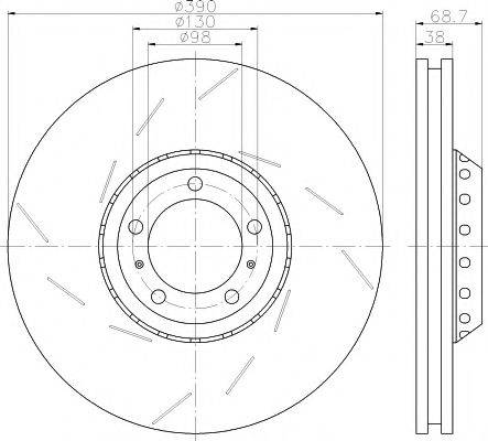 PORSCHE 97035140500 гальмівний диск