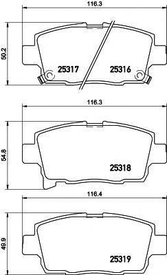 TEXTAR 25317 Комплект гальмівних колодок, дискове гальмо