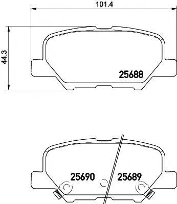 TEXTAR 25689 Комплект гальмівних колодок, дискове гальмо