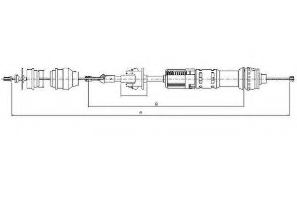 MALO 26528 Трос, управління зчепленням