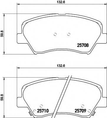 TEXTAR 25710 Комплект гальмівних колодок, дискове гальмо