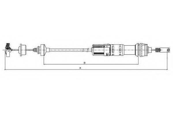 PEX 50810 Трос, управління зчепленням