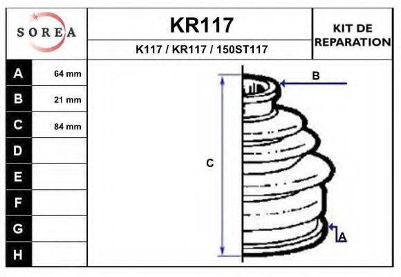EAI K117 Комплект пильника, приводний вал