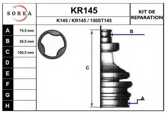 EAI K145 Комплект пильника, приводний вал