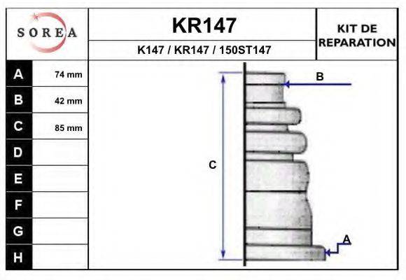EAI K147 Комплект пильника, приводний вал
