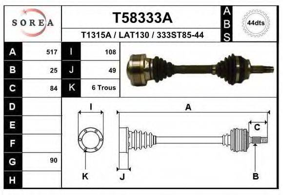LANCIA 839AB.LBA.E009 Приводний вал