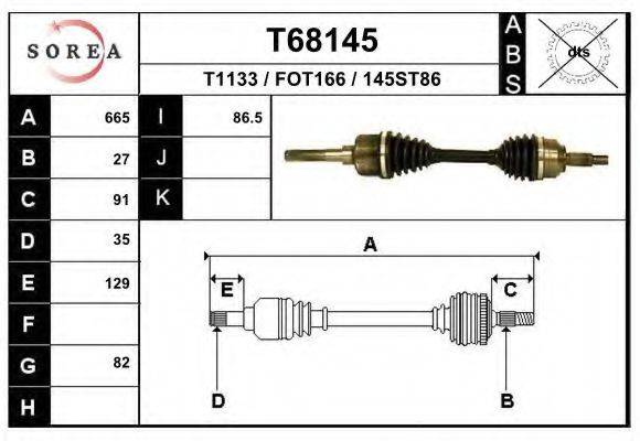 LOBRO 302401 Приводний вал
