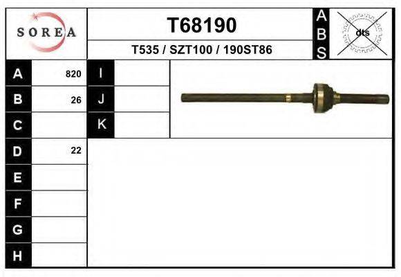 DA SILVA 98190T Приводний вал