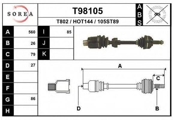 CEVAM 5916 Приводний вал
