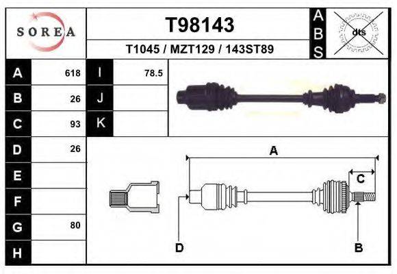 EAI T1045 Приводний вал