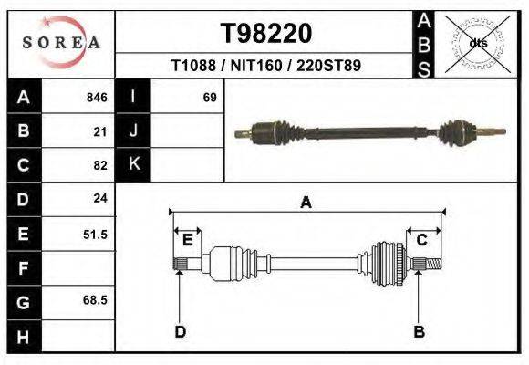 EAI T1088 Приводний вал