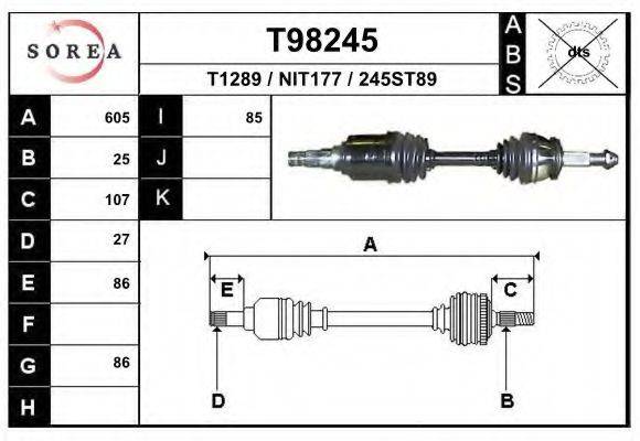 EAI T1289 Приводний вал