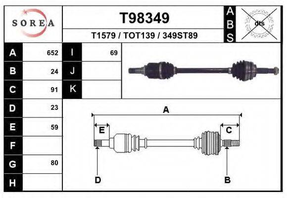 CEVAM 7176 Приводний вал