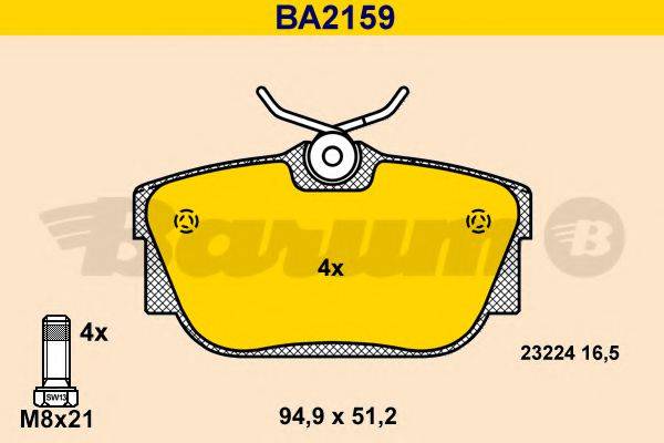BARUM 23224 Комплект гальмівних колодок, дискове гальмо