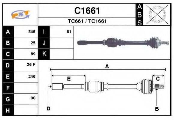 SNRA TC661 Приводний вал
