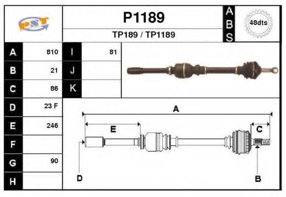 SNRA P1189 Приводний вал