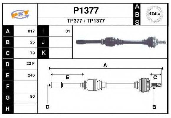 SNRA TP377 Приводний вал