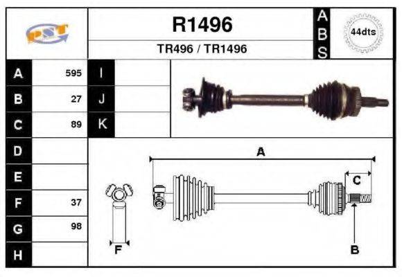 SNRA TR496 Приводний вал