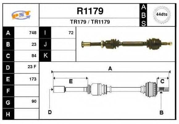 SNRA TR179 Приводний вал