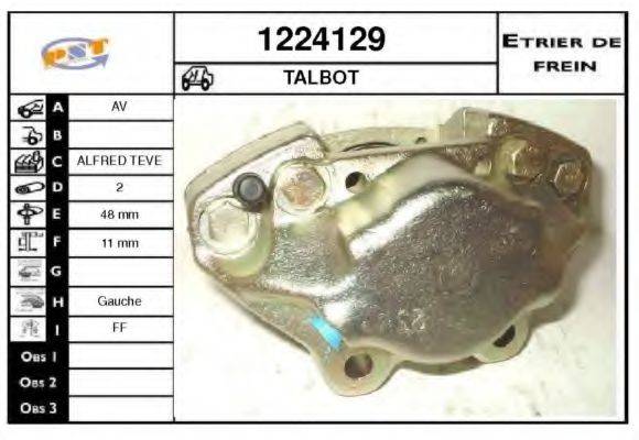 PEUGEOT 17482900 Гальмівний супорт