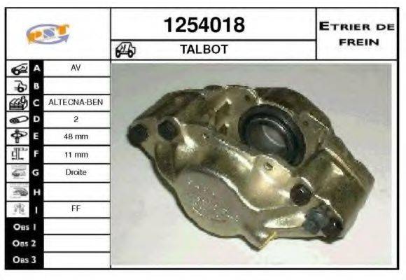 PEUGEOT 43255400 Гальмівний супорт