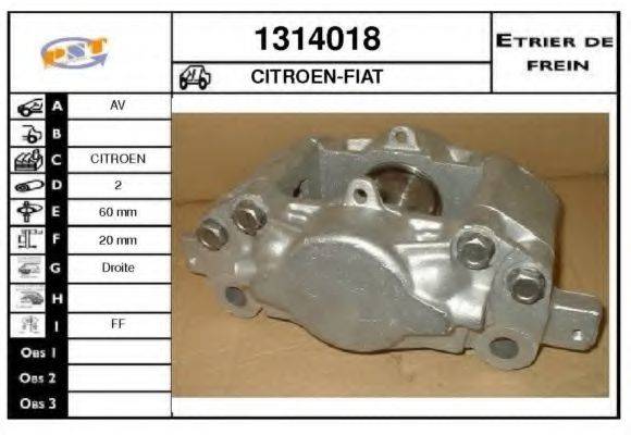 CITROEN 5417796 Гальмівний супорт